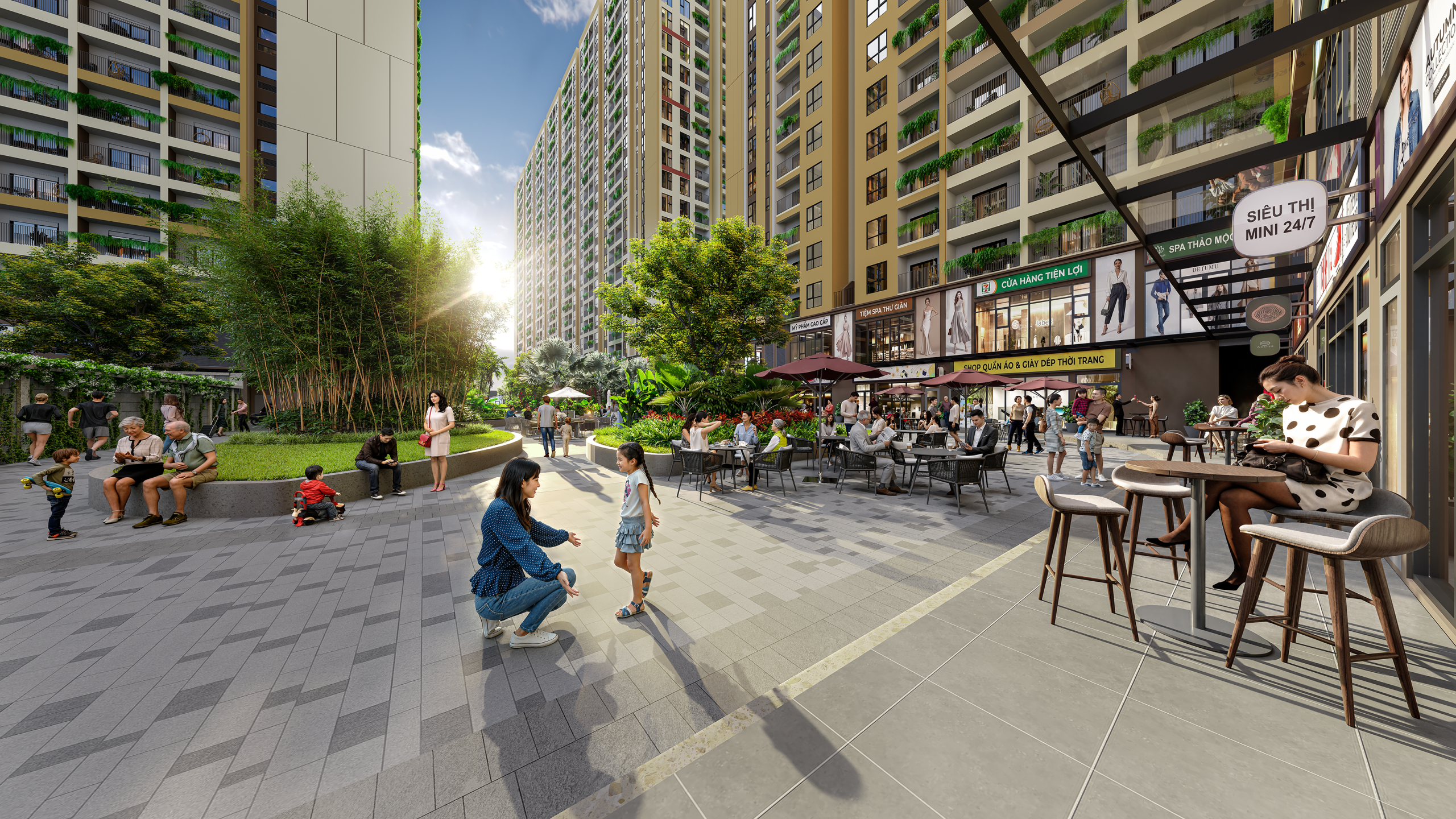 Phối cảnh dự án Bcons Central Park Tam Hiệp